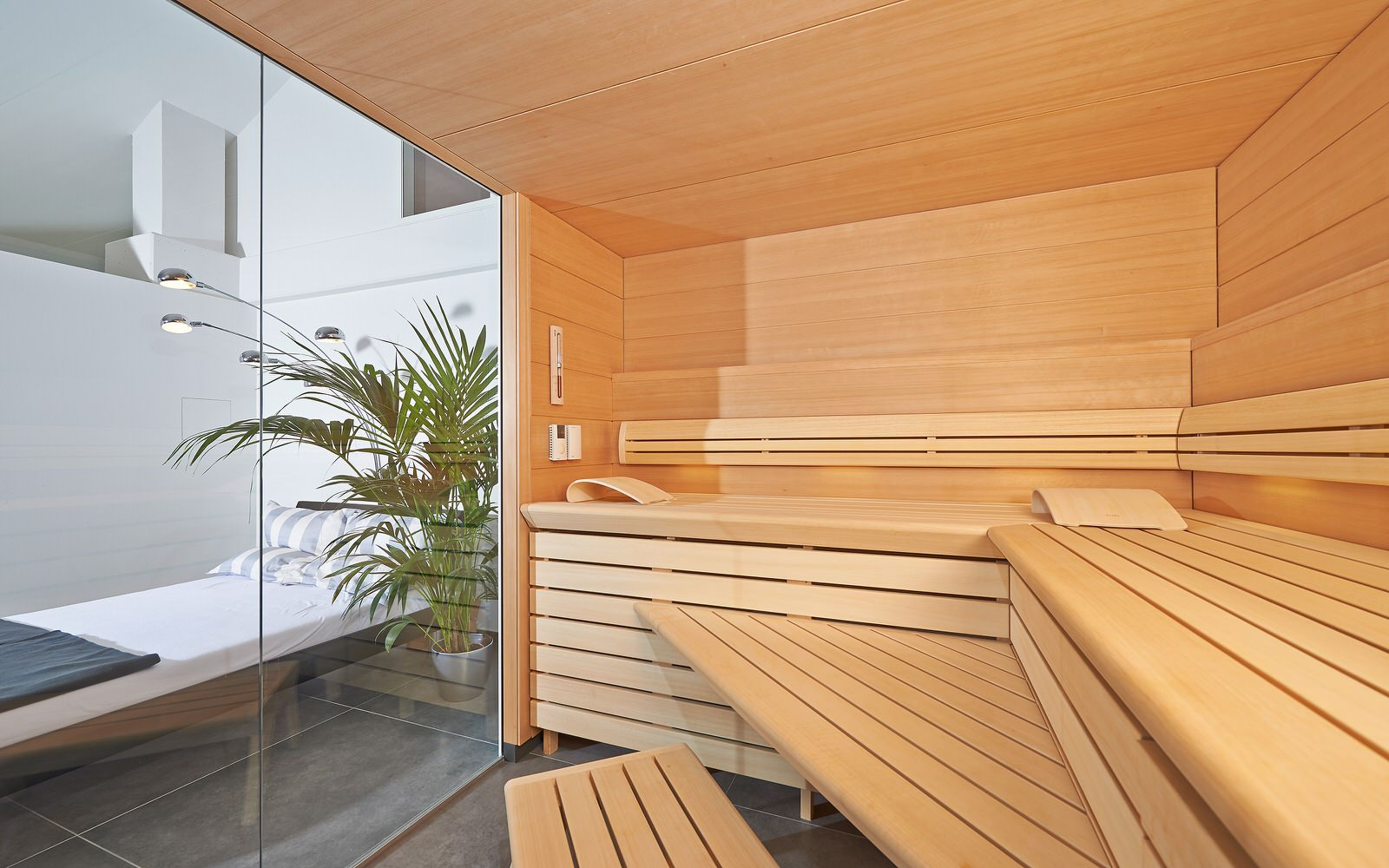Сауна Lounge на мансарде городской виллы в Рейнланд-Пфальце.