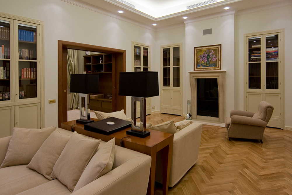 Гостиная -каминная.Резиденция Монолит