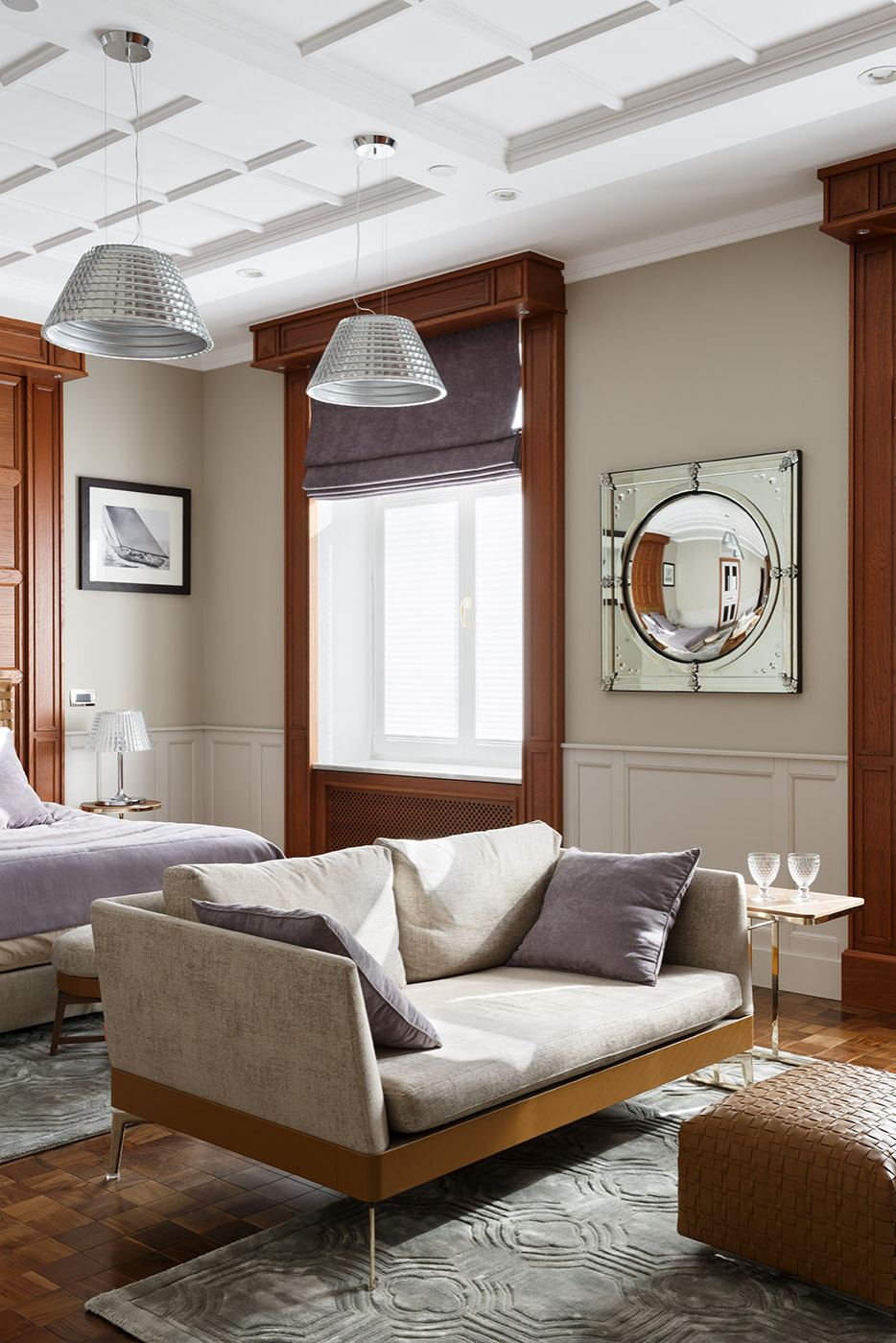 Проект квартиры площадью 134 кв. м. (Сергей Клочков) - Спальня / Lounge зона в с