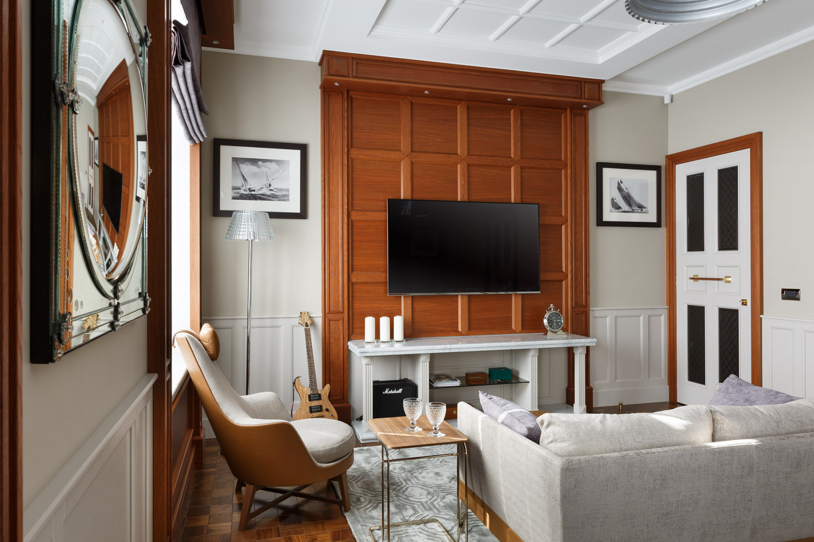 Проект квартиры площадью 134 кв. м. (Сергей Клочков) - Спальня / Зона ТВ