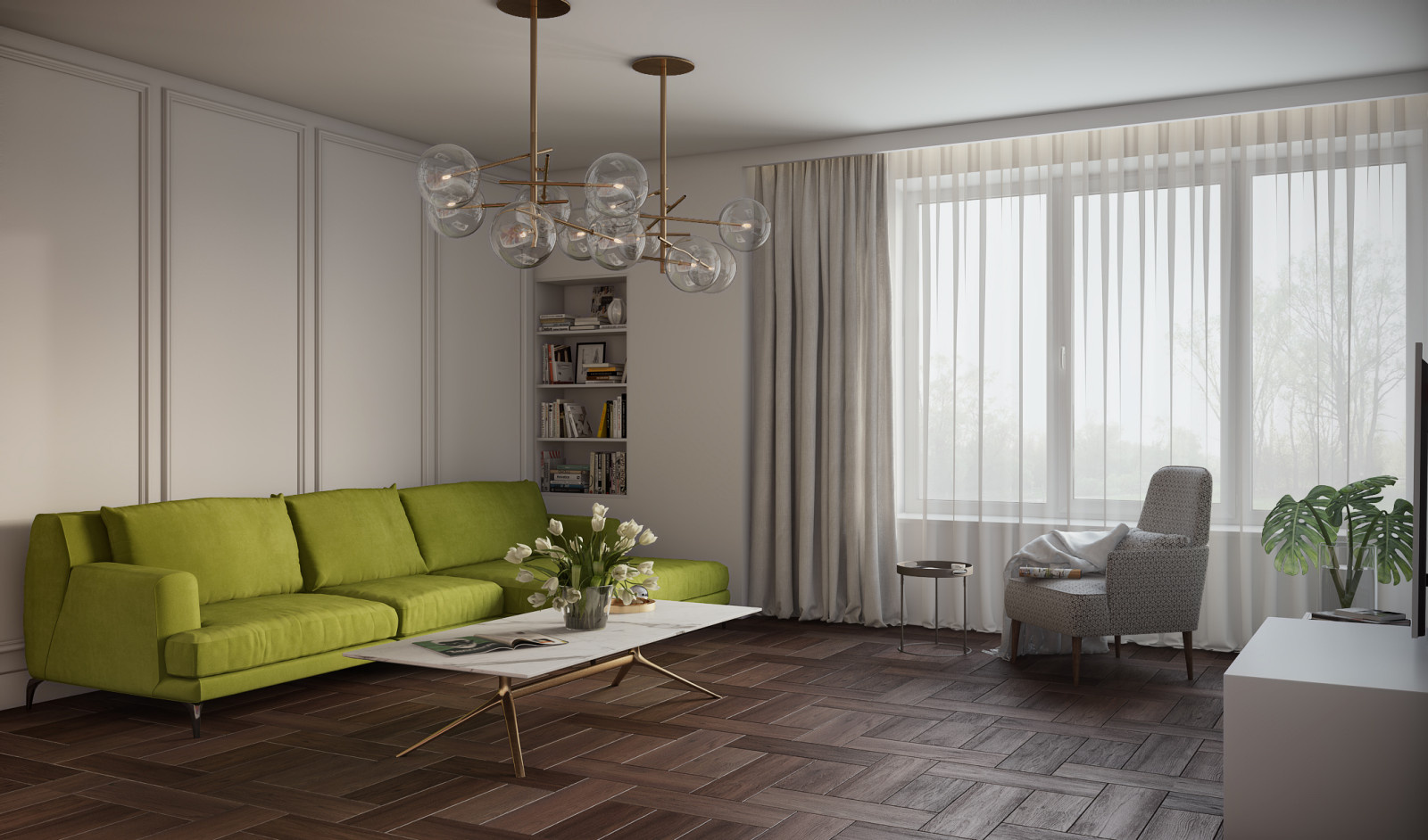 Интерьер в 160м2 ЖК Велтон парк