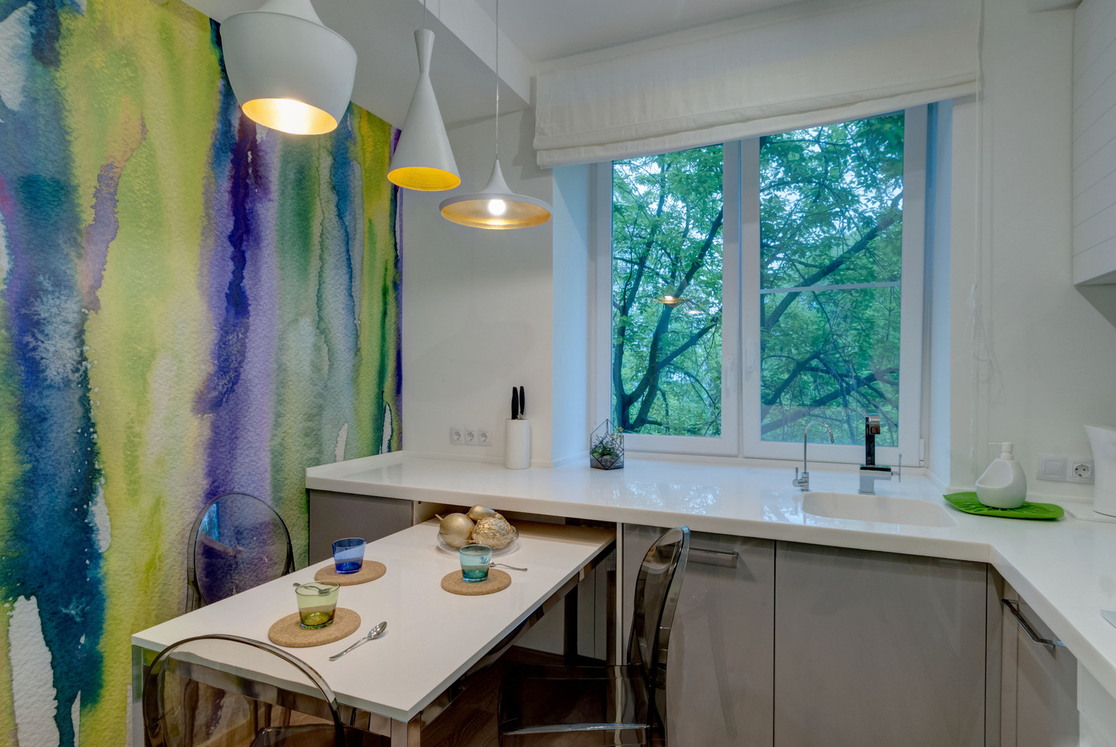 "Акварельная драма" - квартира с яркой индивидуальностью