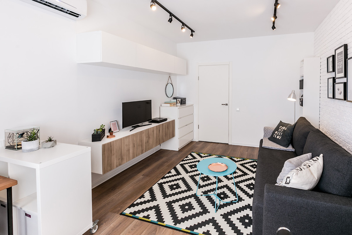 Квартира для молодой творческой пары с котом