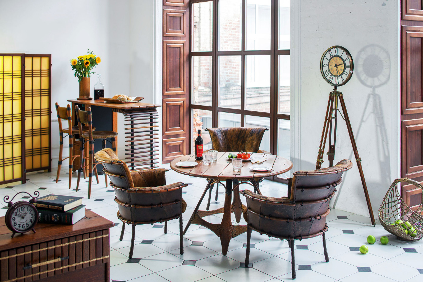 Квартира с различным сочетанием стилей.