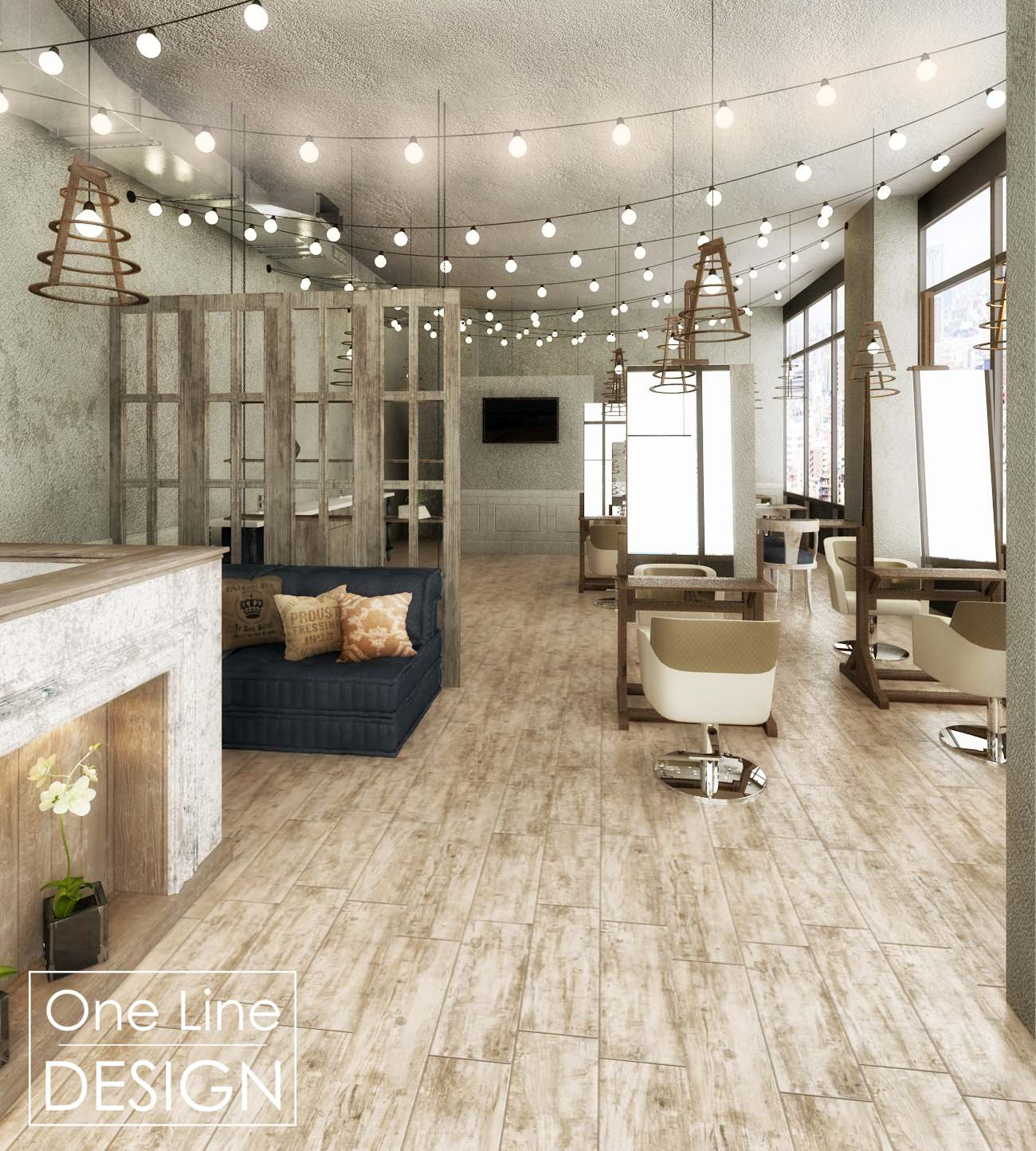 Салон красоты в стиле лофт