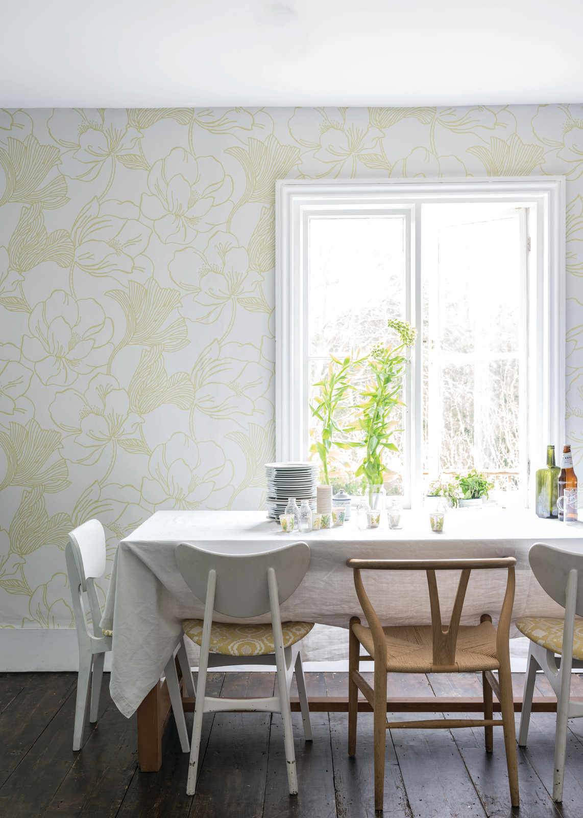 Цветочные обои Farrow&Ball