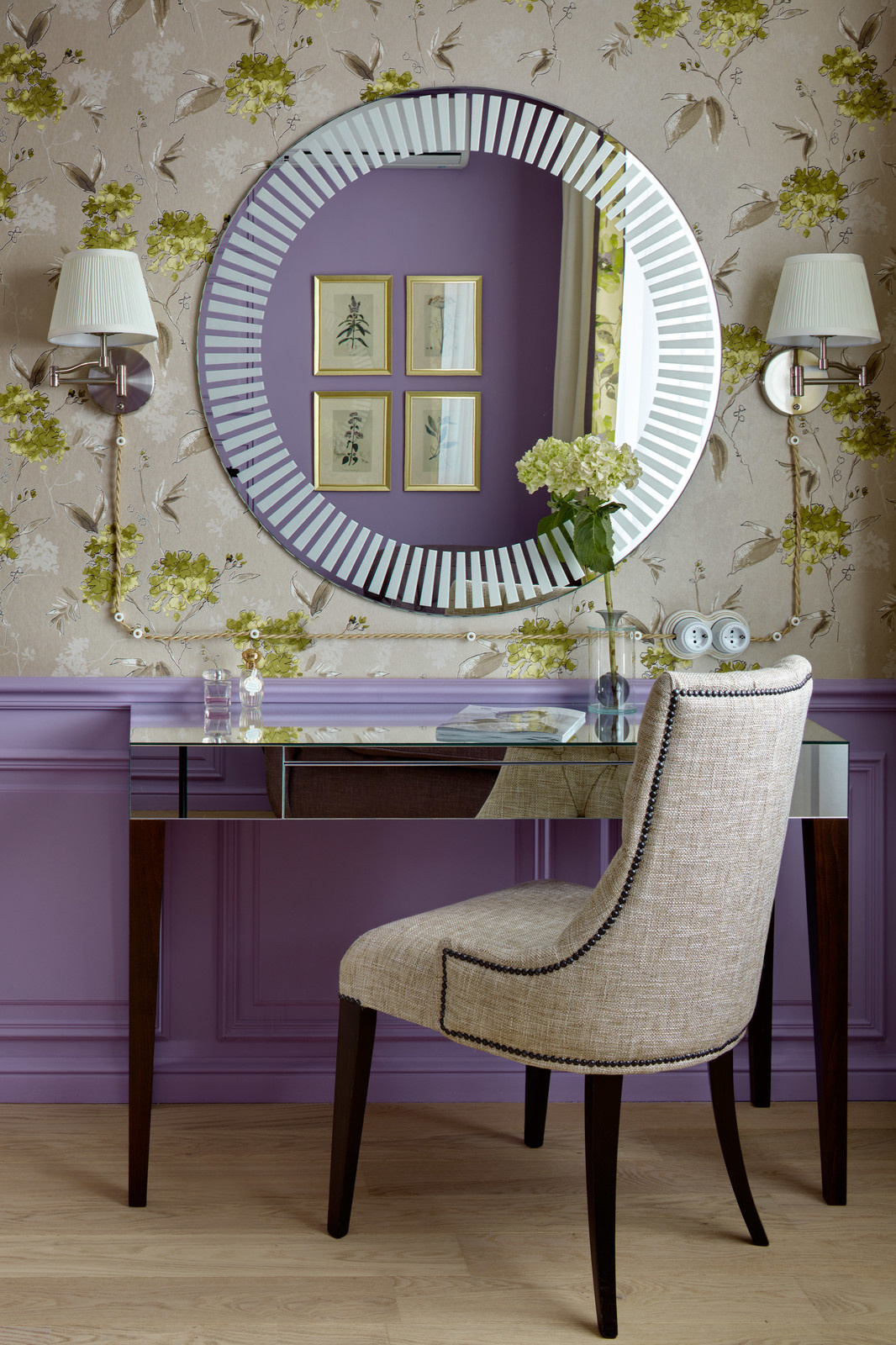 Квартира в нежных лавандовых тонах.