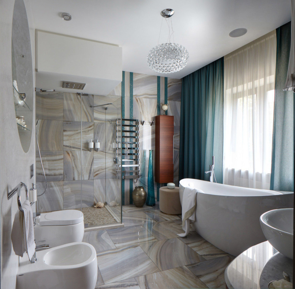 Ванная и санузел в современном стиле.