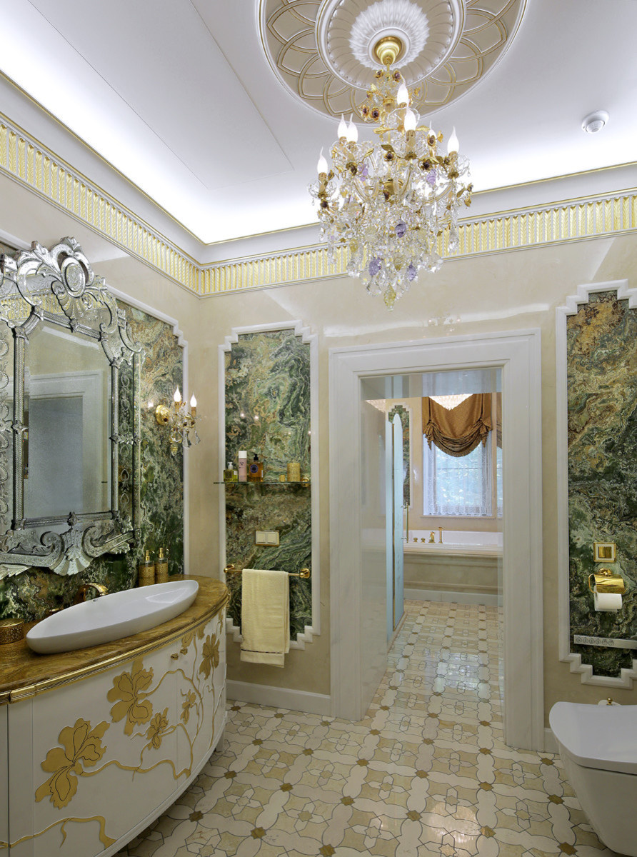 Ванная, неоклассика. Архитектурная студия Александра Кривицкого