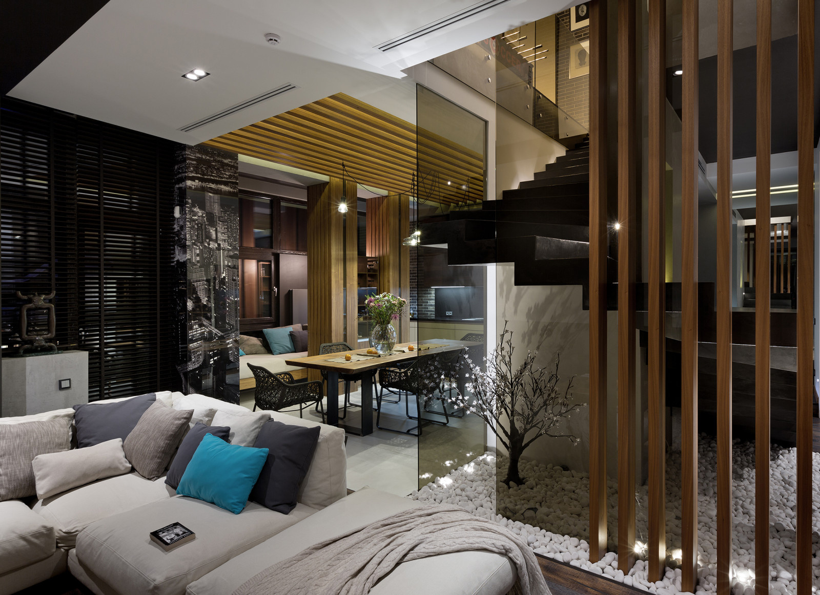 Houzz Украина: Апартаменты на трех уровнях для большой семьи