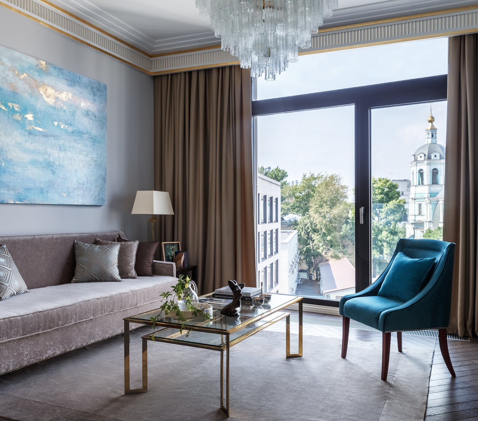 Лаконичная роскошь - квартира в стиле арт-деко в ЖК "Balchug Residence"