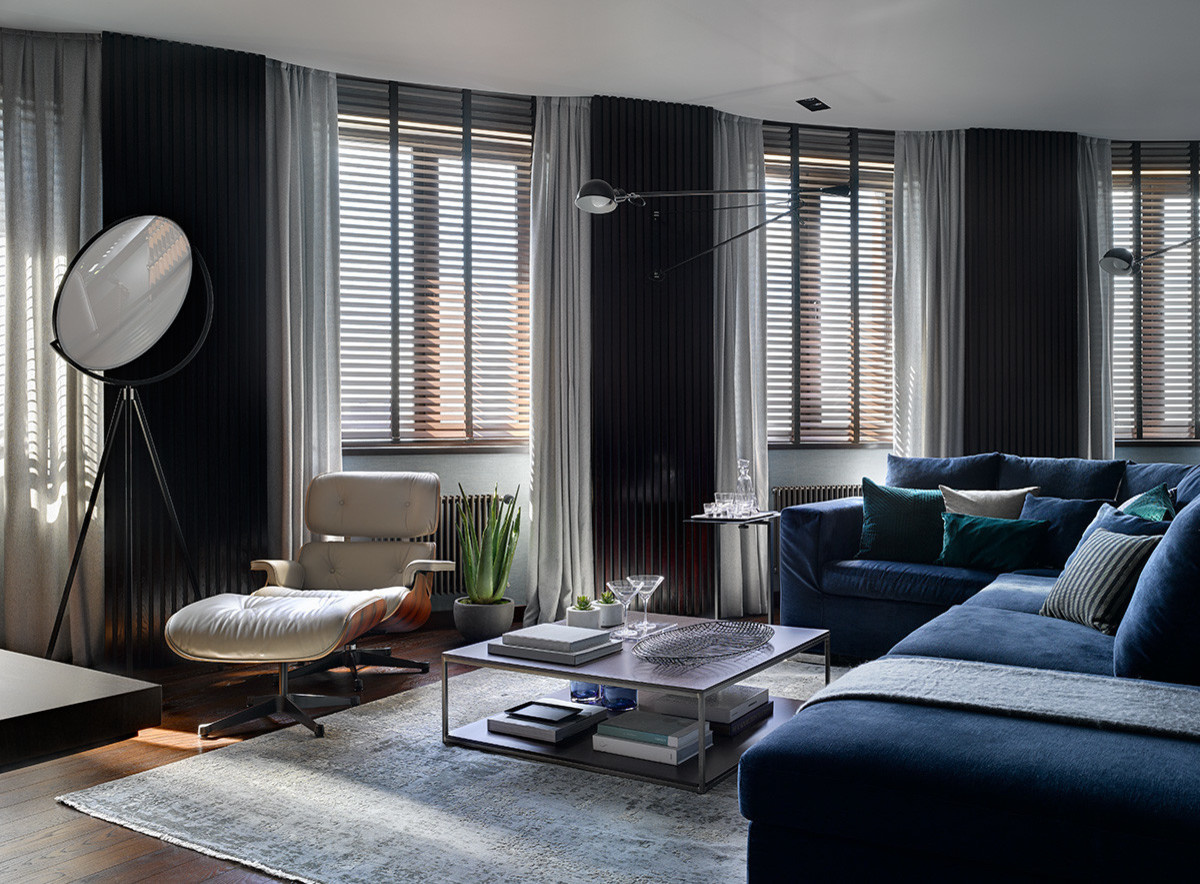 Houzz тур: Квартира с пятью (!) окнами в гостиной