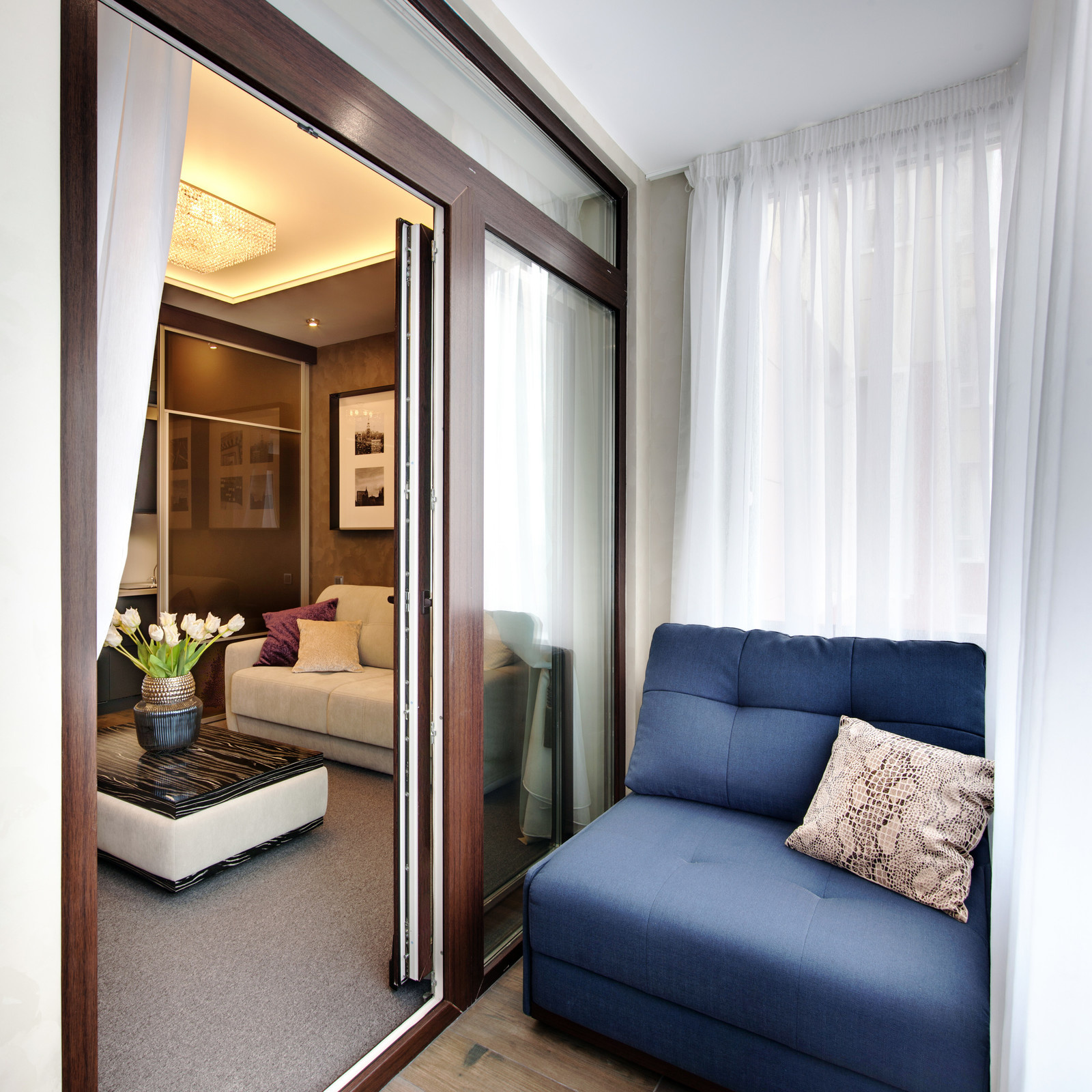 Реализованный проект уютной квартиры-студии 34 м2. Санкт-Петербург. ЖК "Клевер"