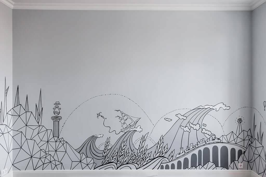 Роспись стен детской комнаты