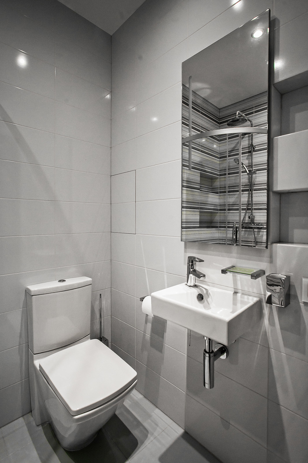 Черно-белые ванные комнаты. Проекты 2012 - 2013 г. Санкт-Петербург.