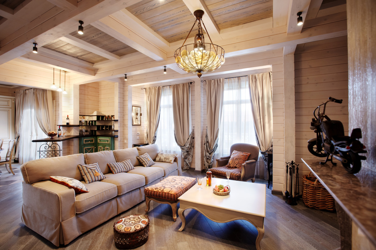 Дом из клееного бруса в стиле Прованс