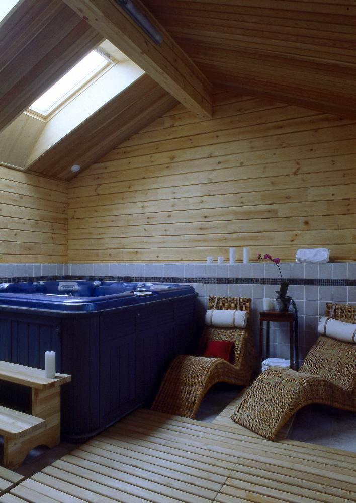 Баня в доме из клееного бруса