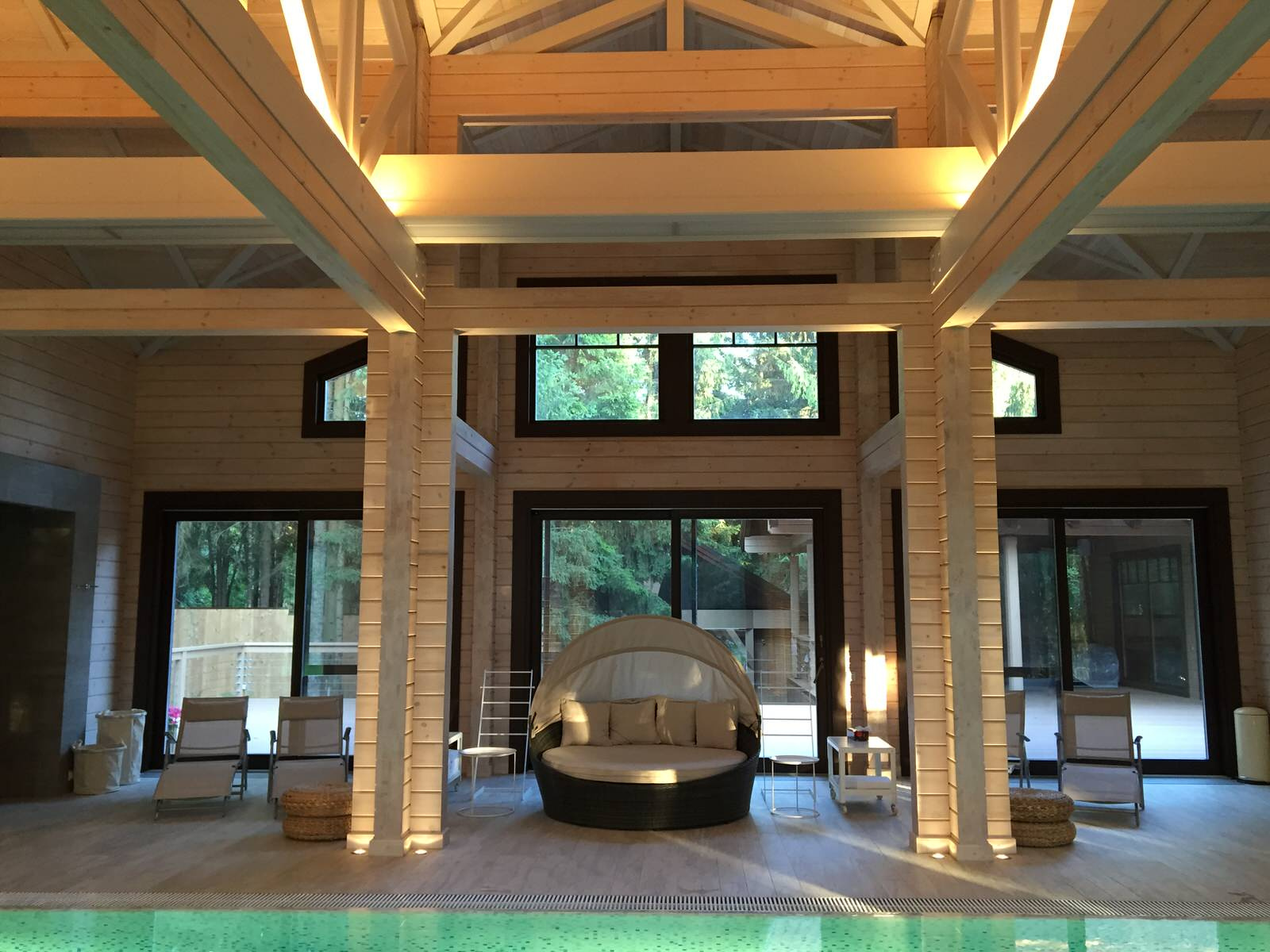 Баня в доме из клееного бруса