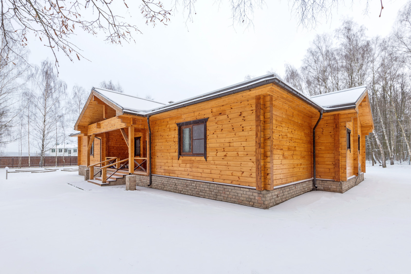 Дом из клееного бруса по проекту "Занино"