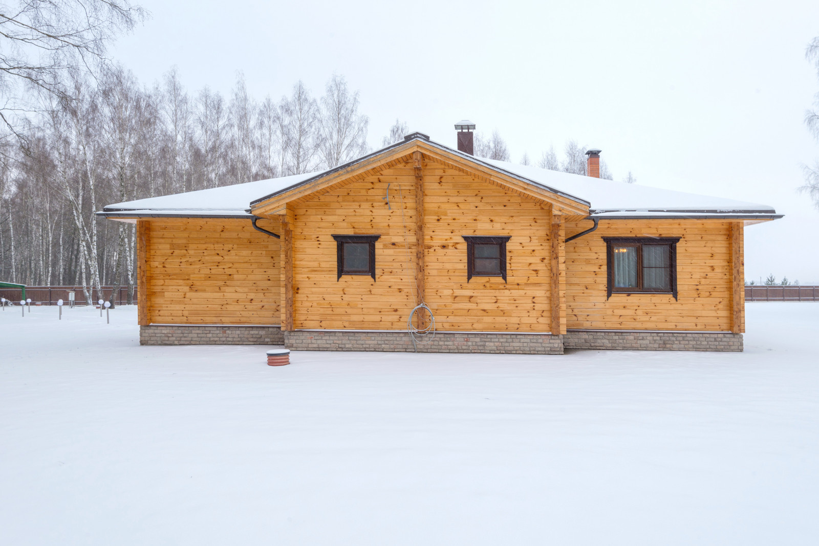 Дом из клееного бруса по проекту "Занино"