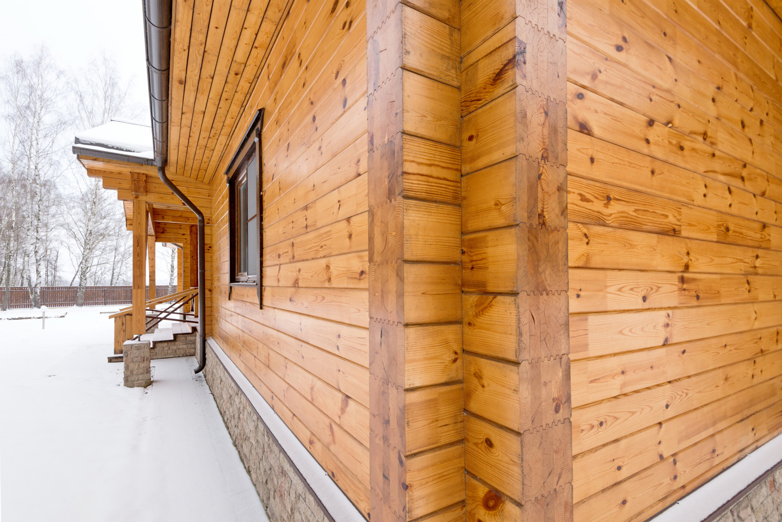 Дом из клееного бруса по проекту "Занино"