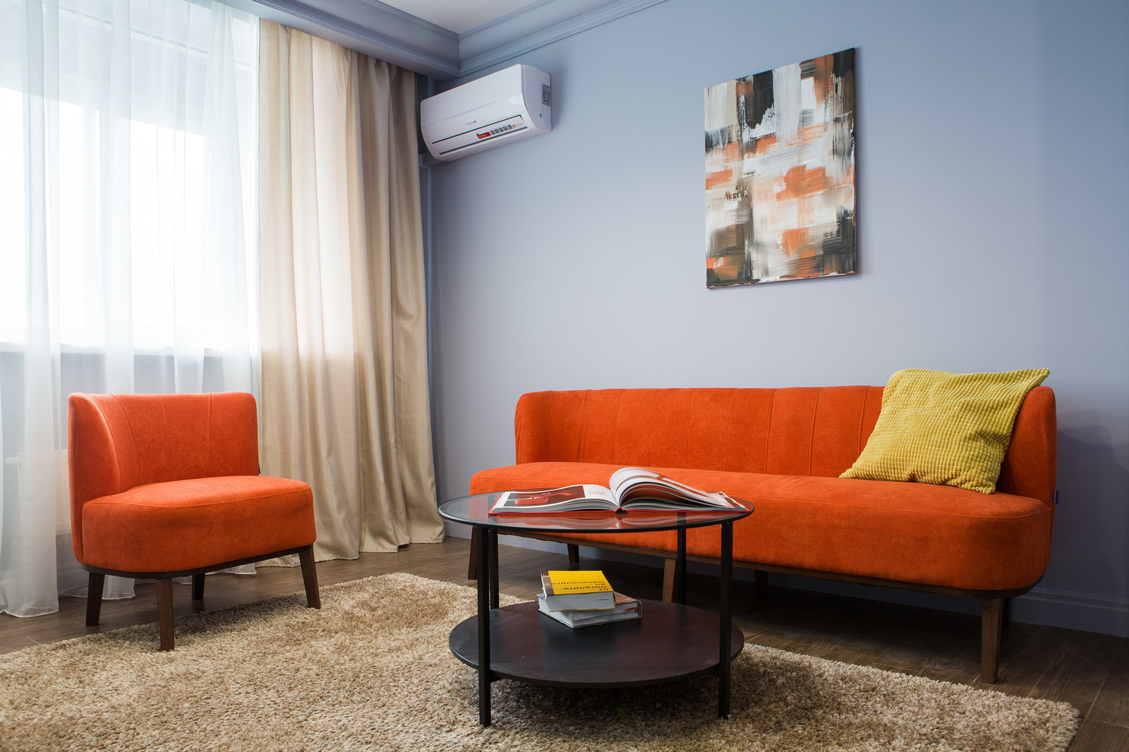 Дизайн однокомнатной квартиры в стиле Mid-century