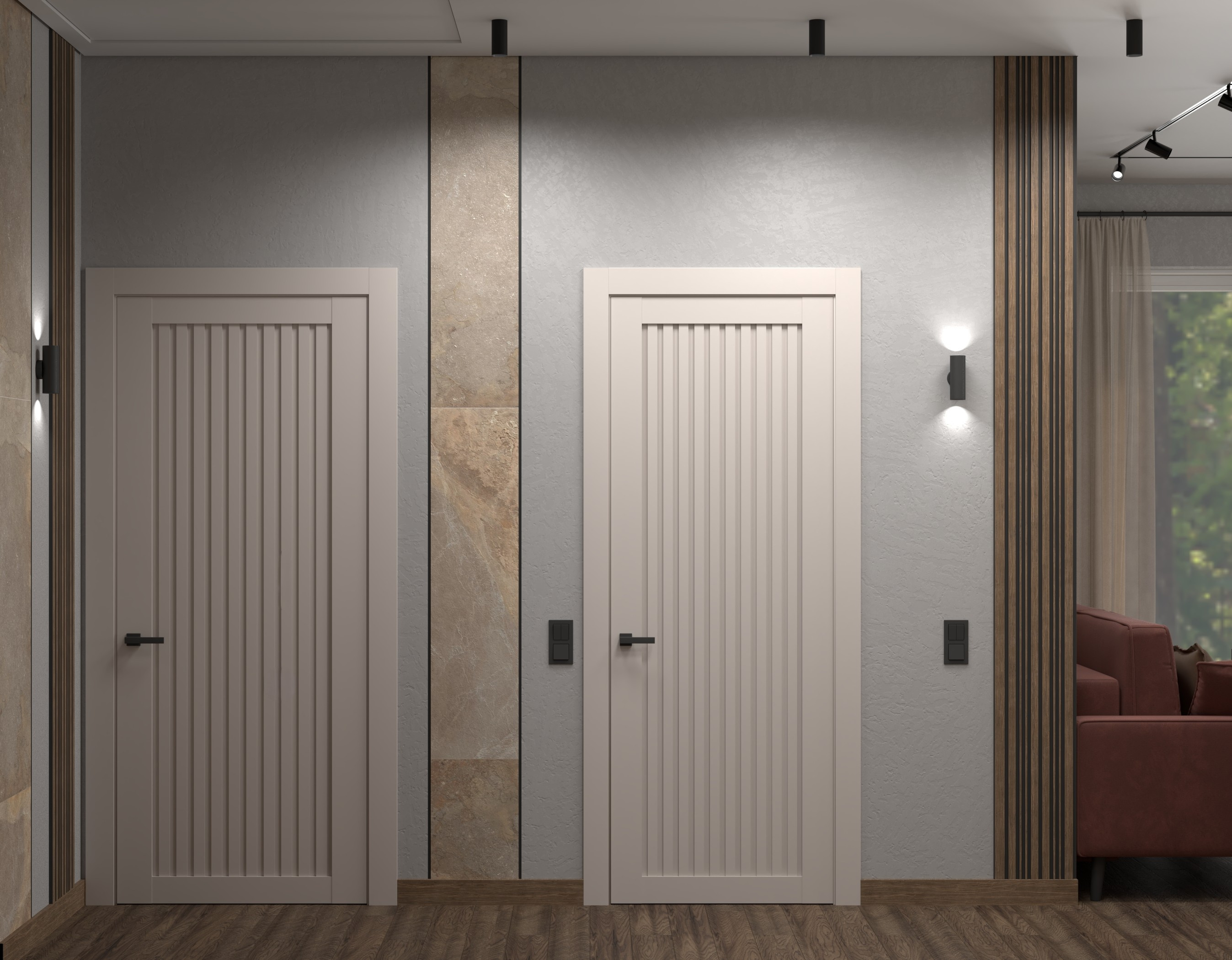 Дизайн-проект небольшого дома (кухня-гостиная-коридор)