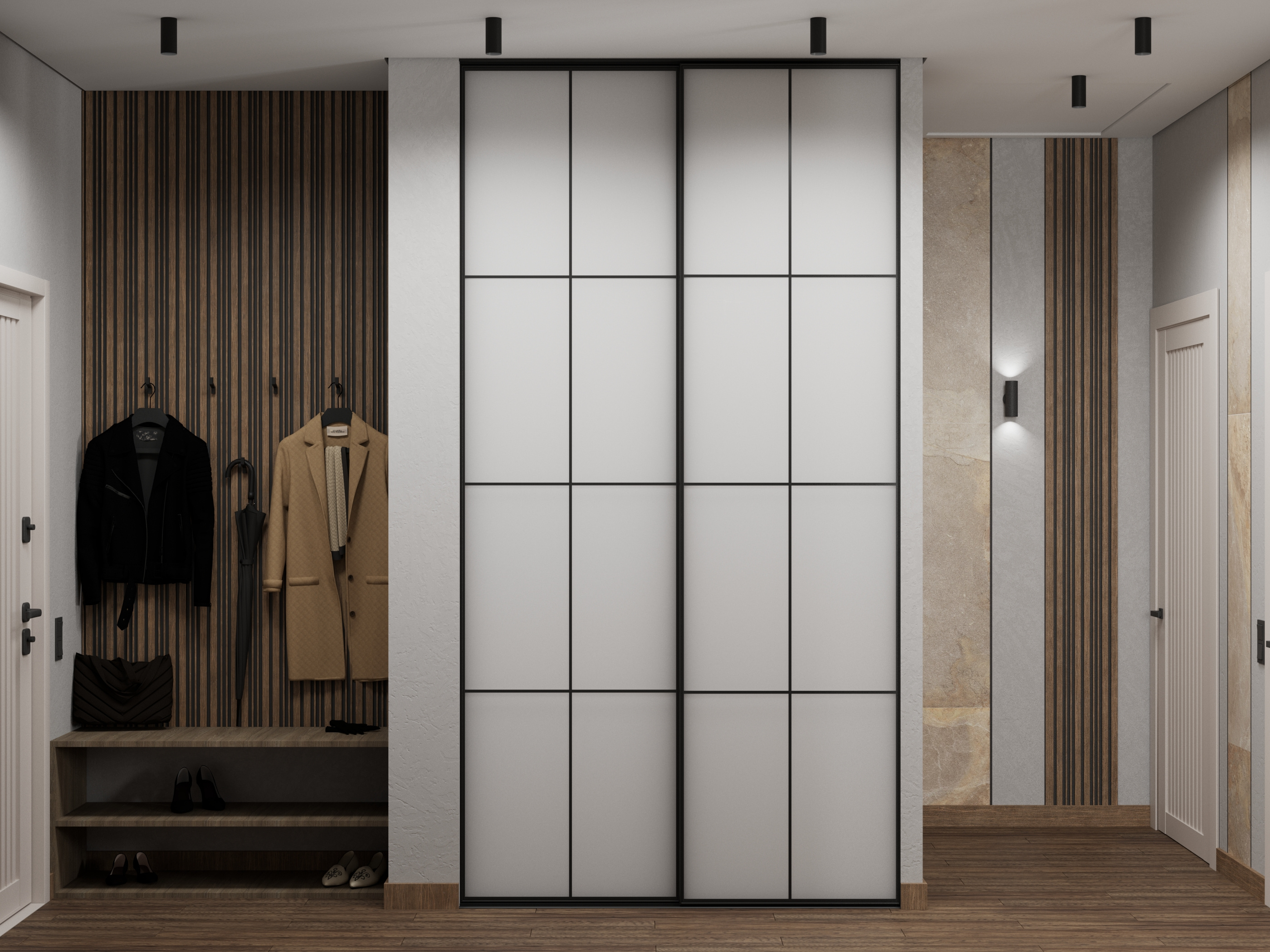 Дизайн-проект небольшого дома (кухня-гостиная-коридор)