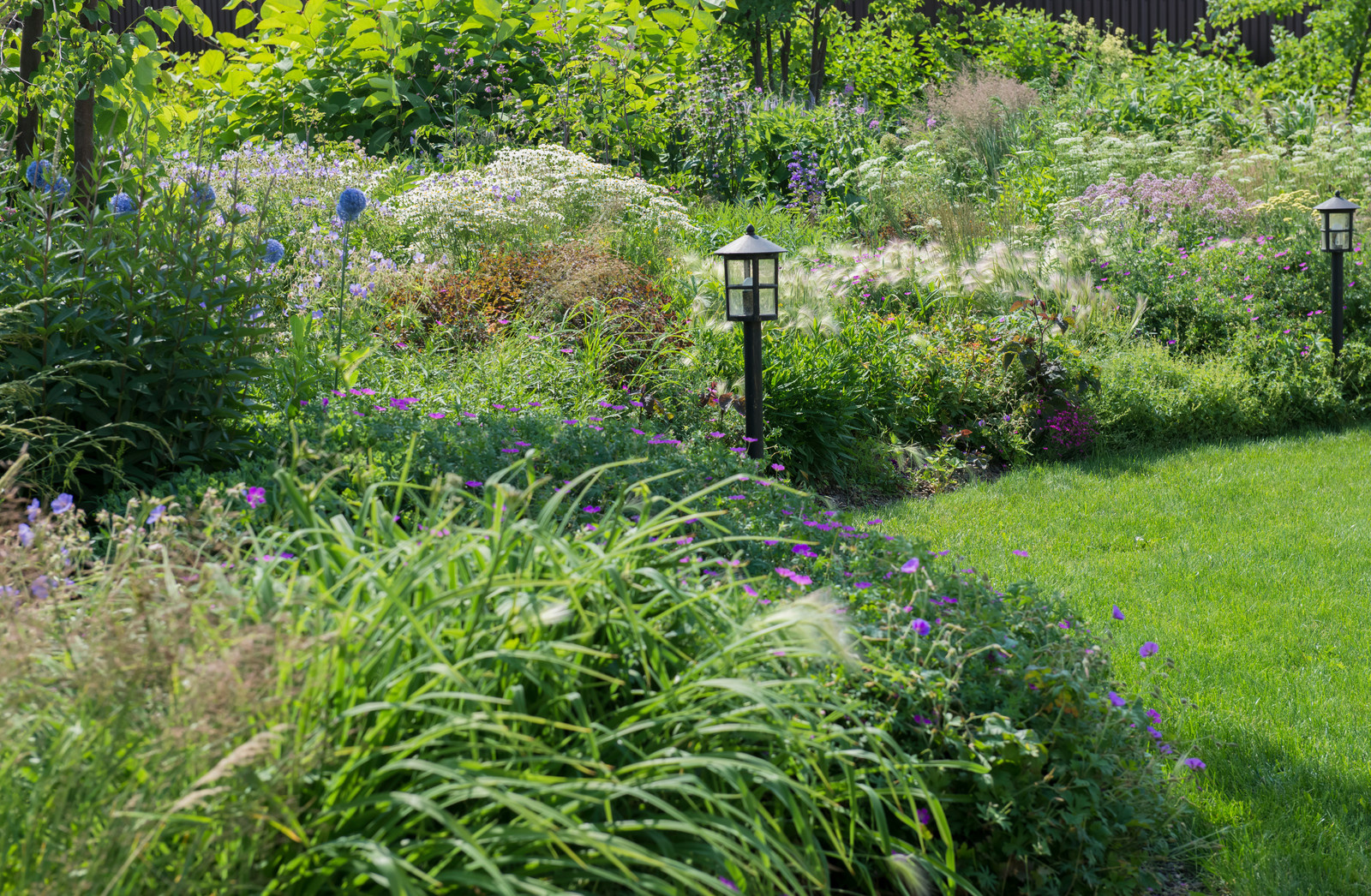 Большой сад в пригороде
