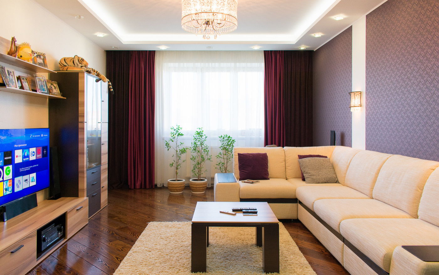 Обложка проекта: Домашний кинотеатр в гостиной на компонентах KEF, Denon, Samsung