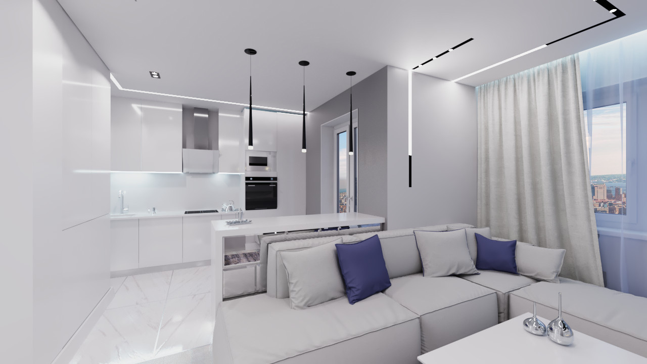 Обложка проекта: Светлая квартира для семьи молодого спортсмена