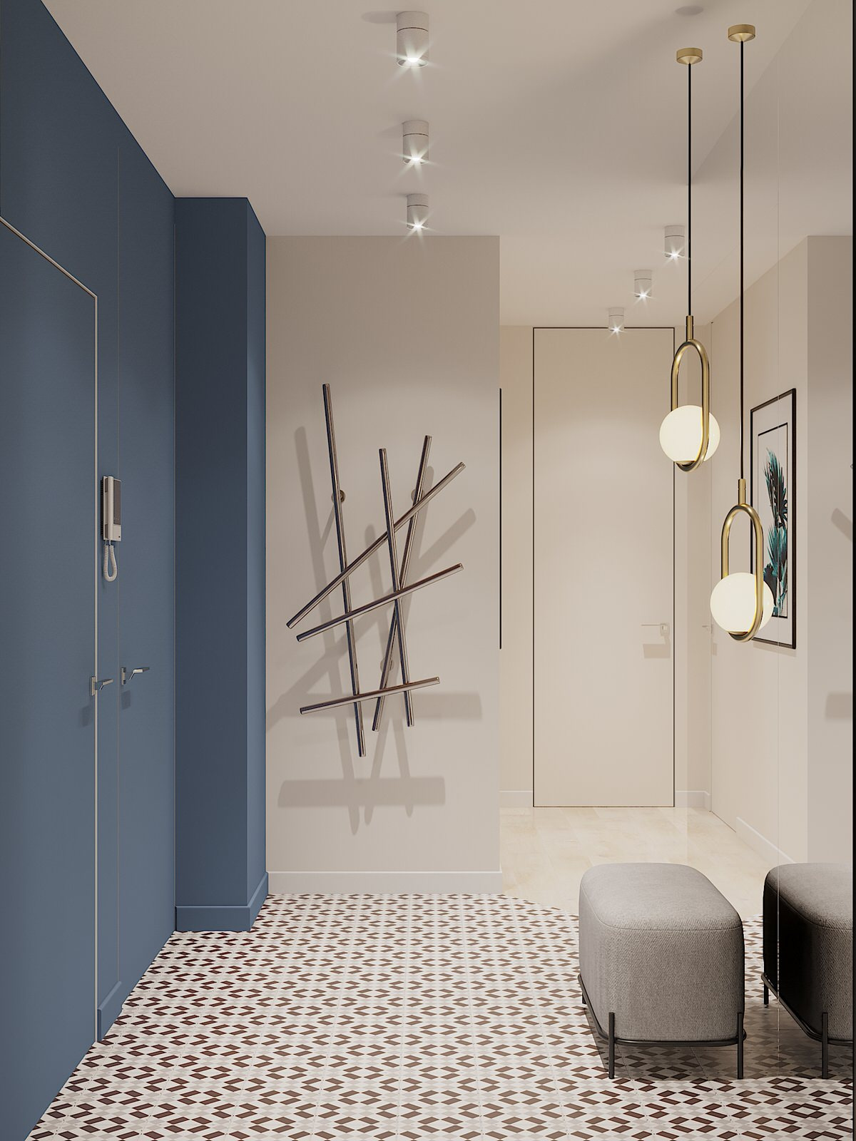 Трехкомнатная квартира в стиле КОНТЕМПОРАРИ