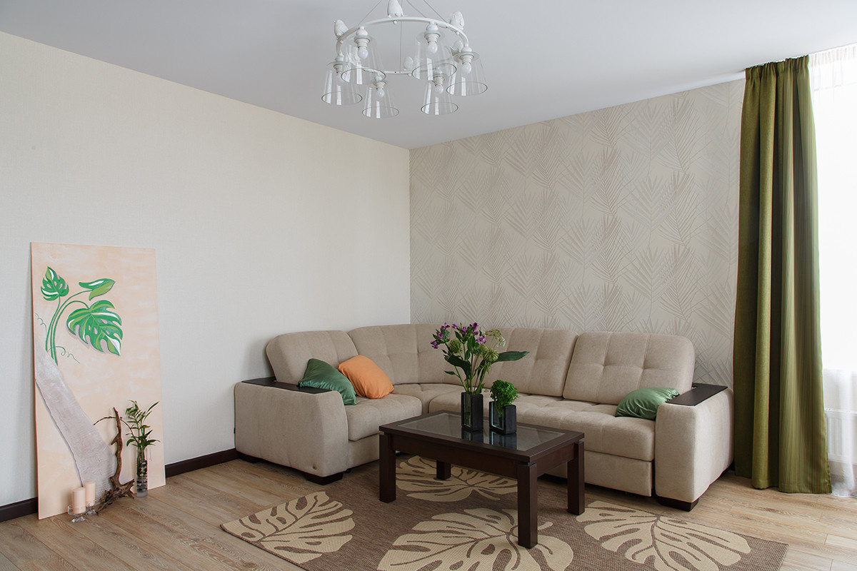 Обложка проекта: Двухкомнатная квартира 63 кв.м  под названием "Солнечный берег" Стиль - ЭКО