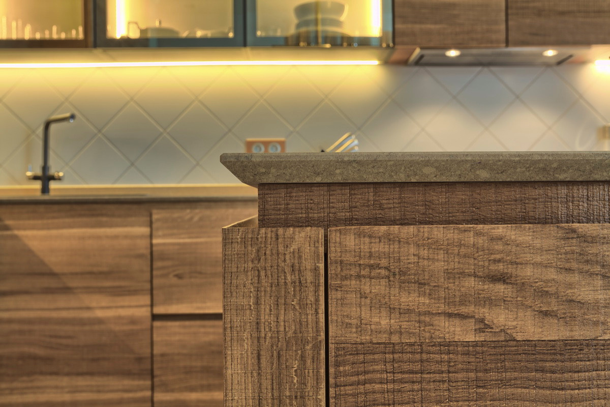 Кухня ANOVA Simple Lamellar Wood для Екатерины Сильченко