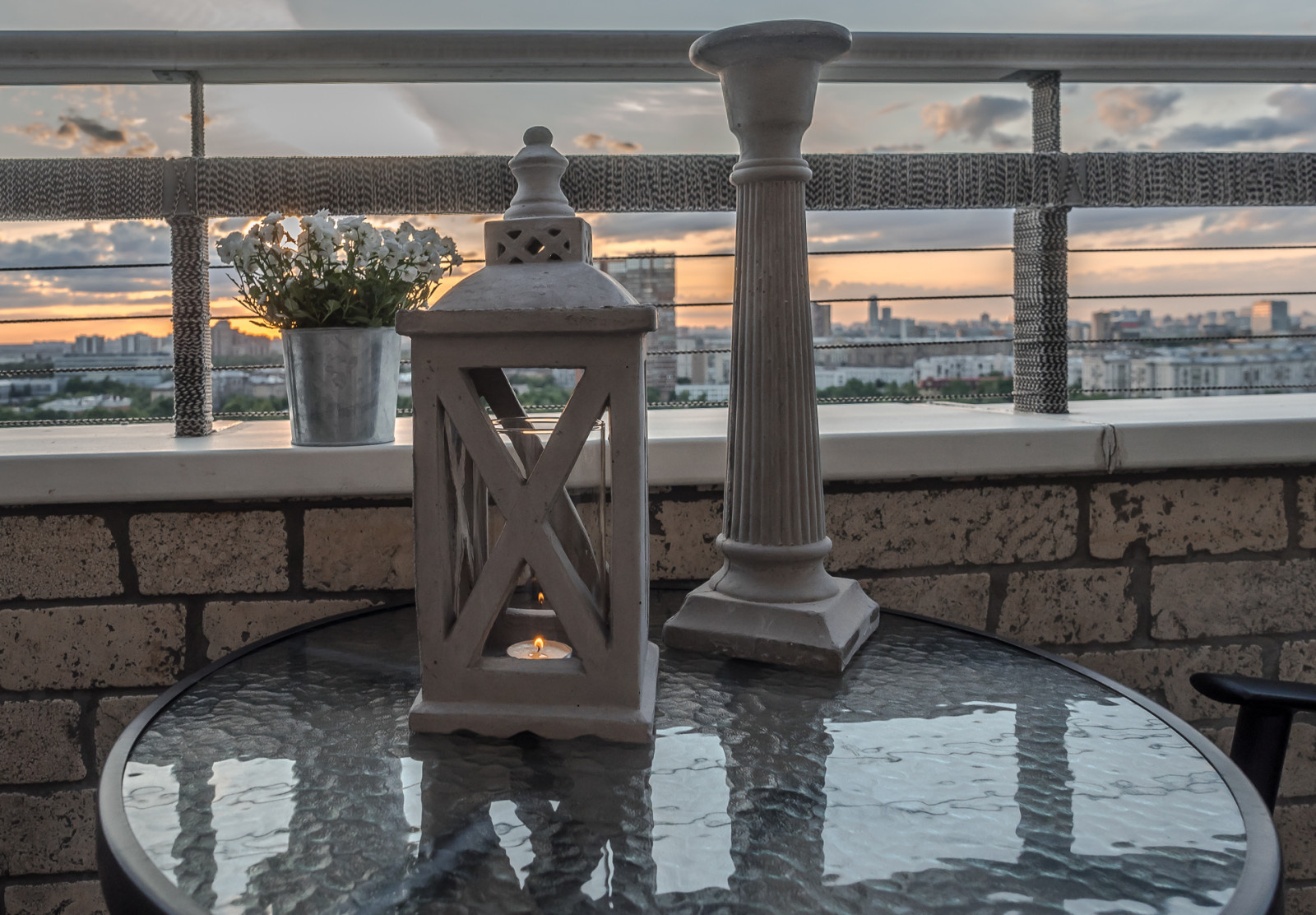 Пентхаус с видом на закат.