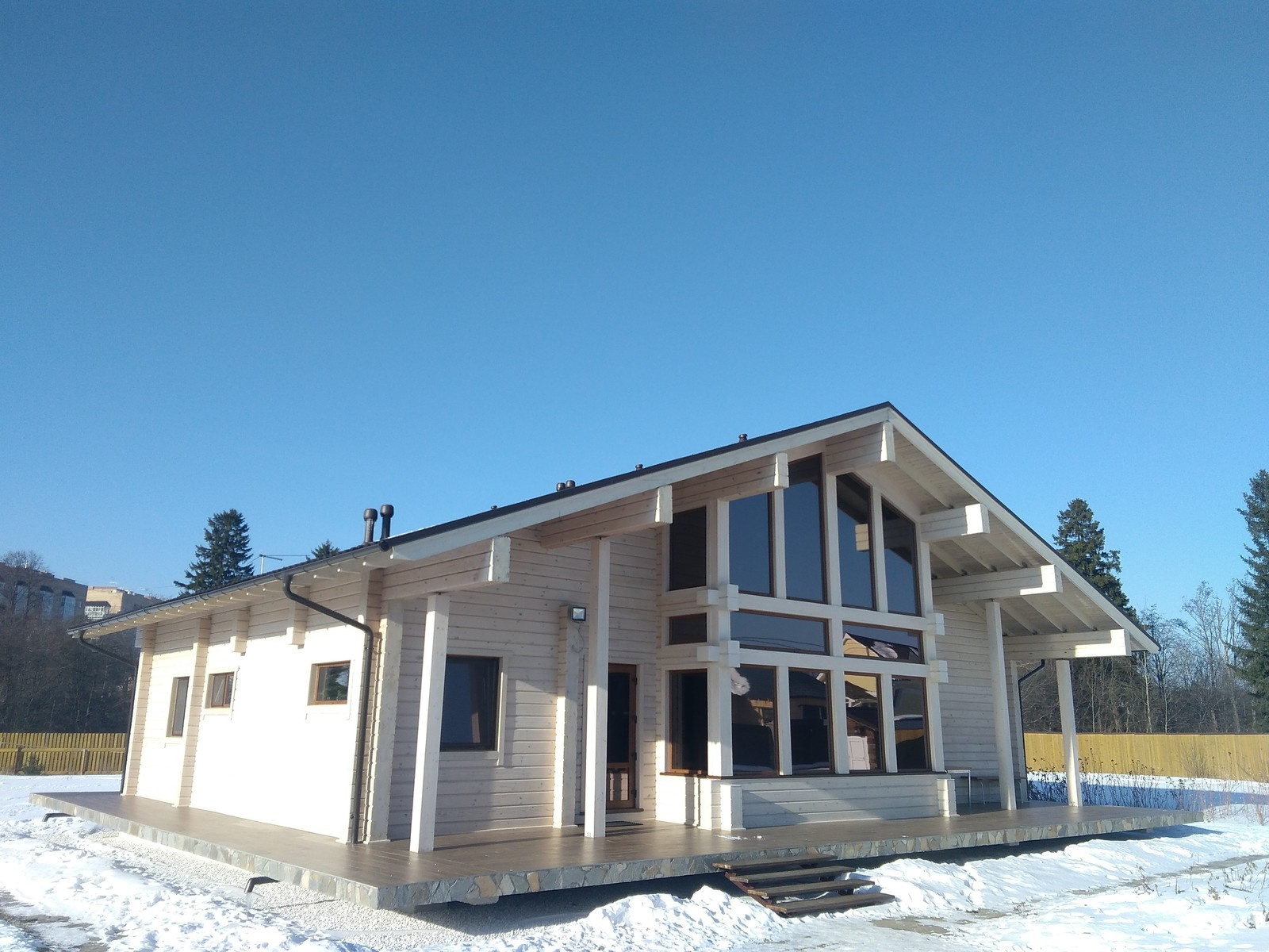 Обложка проекта: Коттедж из клееного бруса Ангарской сосны в поселке "Горный"