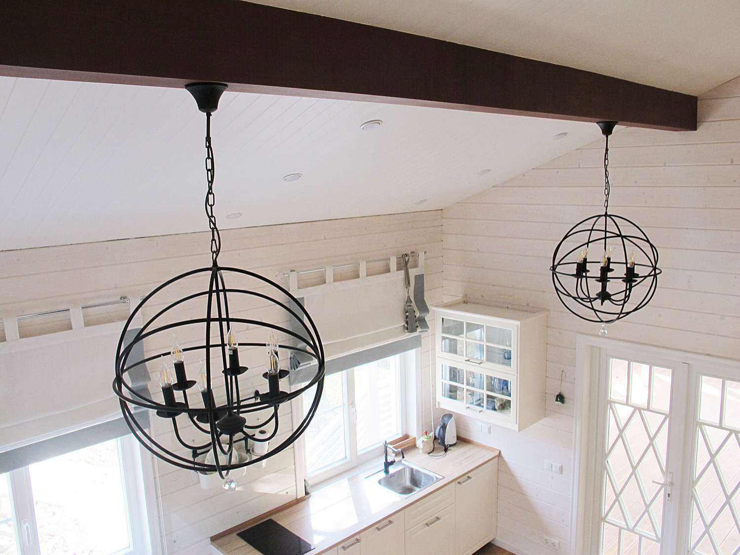 Одноэтажный загородный дом с баней