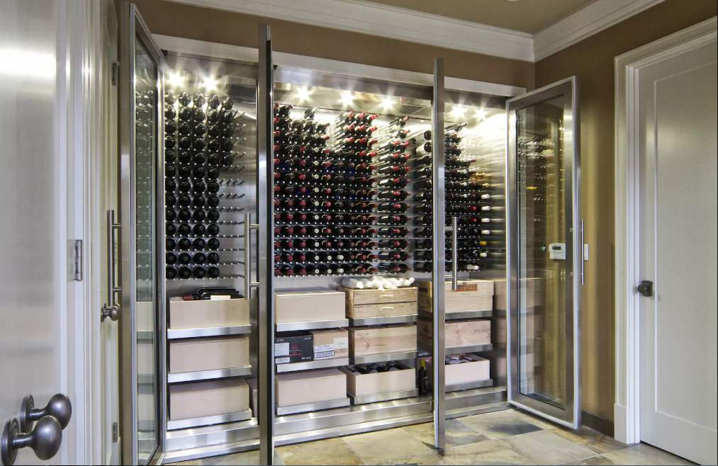 Винный шкаф из металла на заказ