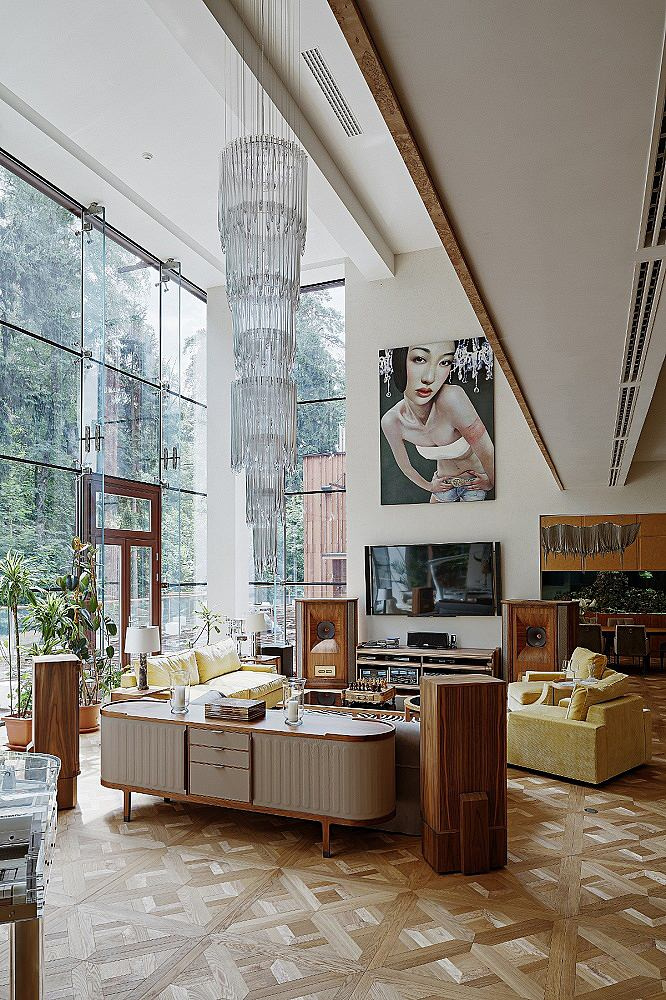 Обложка проекта: Домашний кинотеатр для интерьера гостиной частного дома.