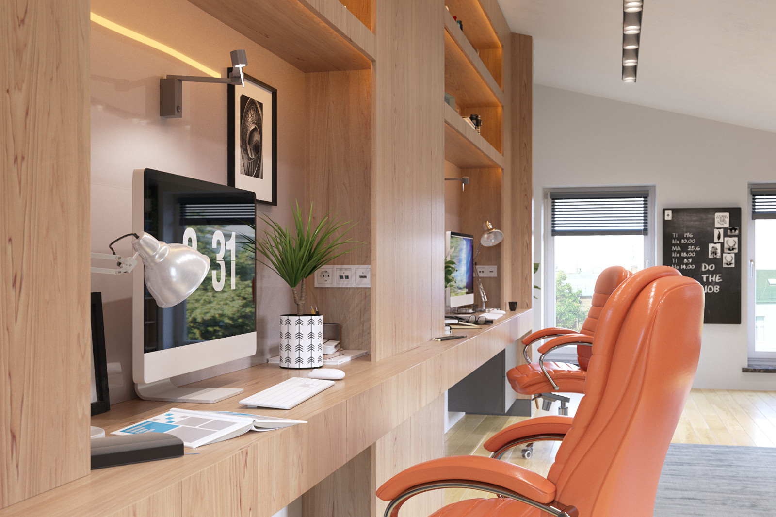 Рабочее пространство для троих детей