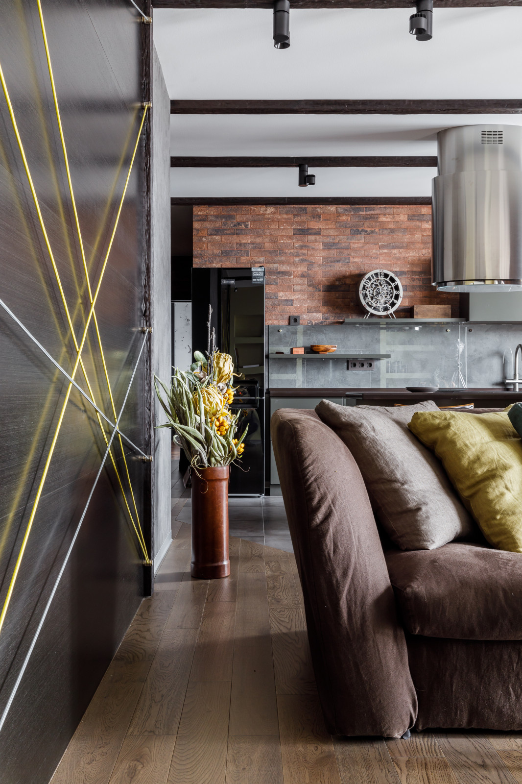 Фото гостиной реализованного проекта квартиры ЖК "Центральный"