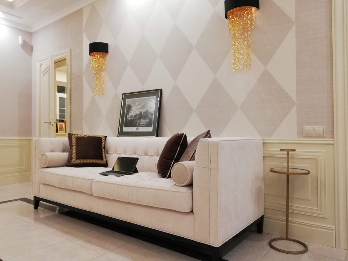 Дом в стиле американская классика, неоклассика. Фото в процессе