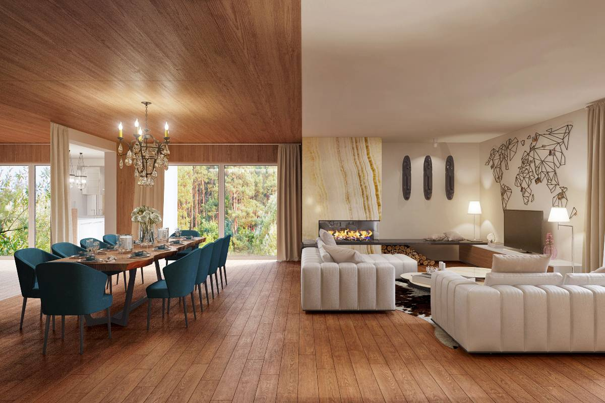 Дом в лесу для постоянного проживания.