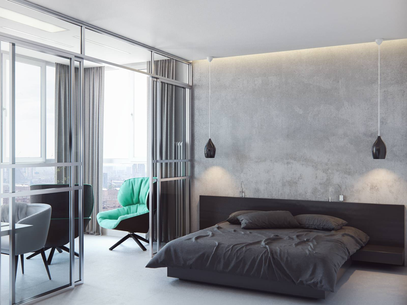 Apartment 80 m2 minimalism style