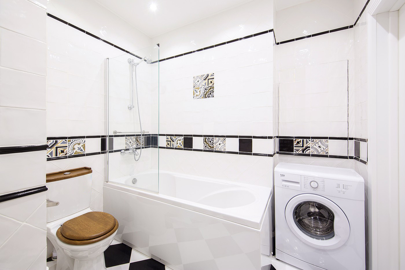 Двухкомнатная квартира с белым кирпичом