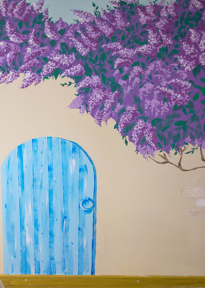 Роспись стен в спальне