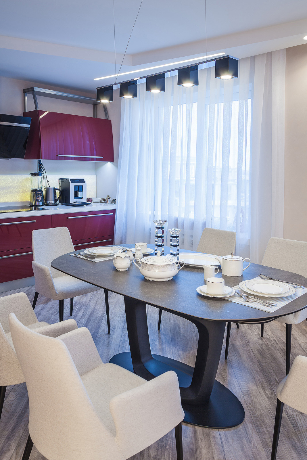 Двухэтажные апартаменты в современной стилистике