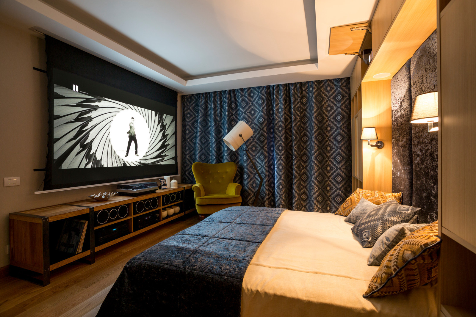 Спальня кинозал | Cinema in the bedroom 007 | 20 кв.м.