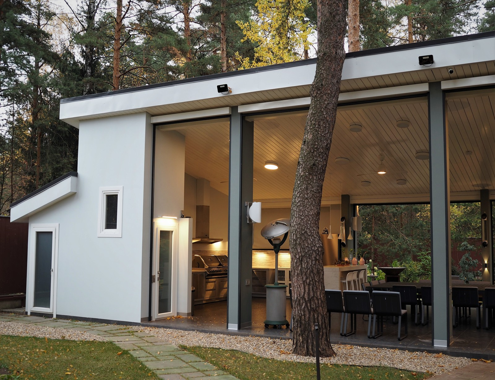 Павильон с летней кухней и домашним кинотеатром