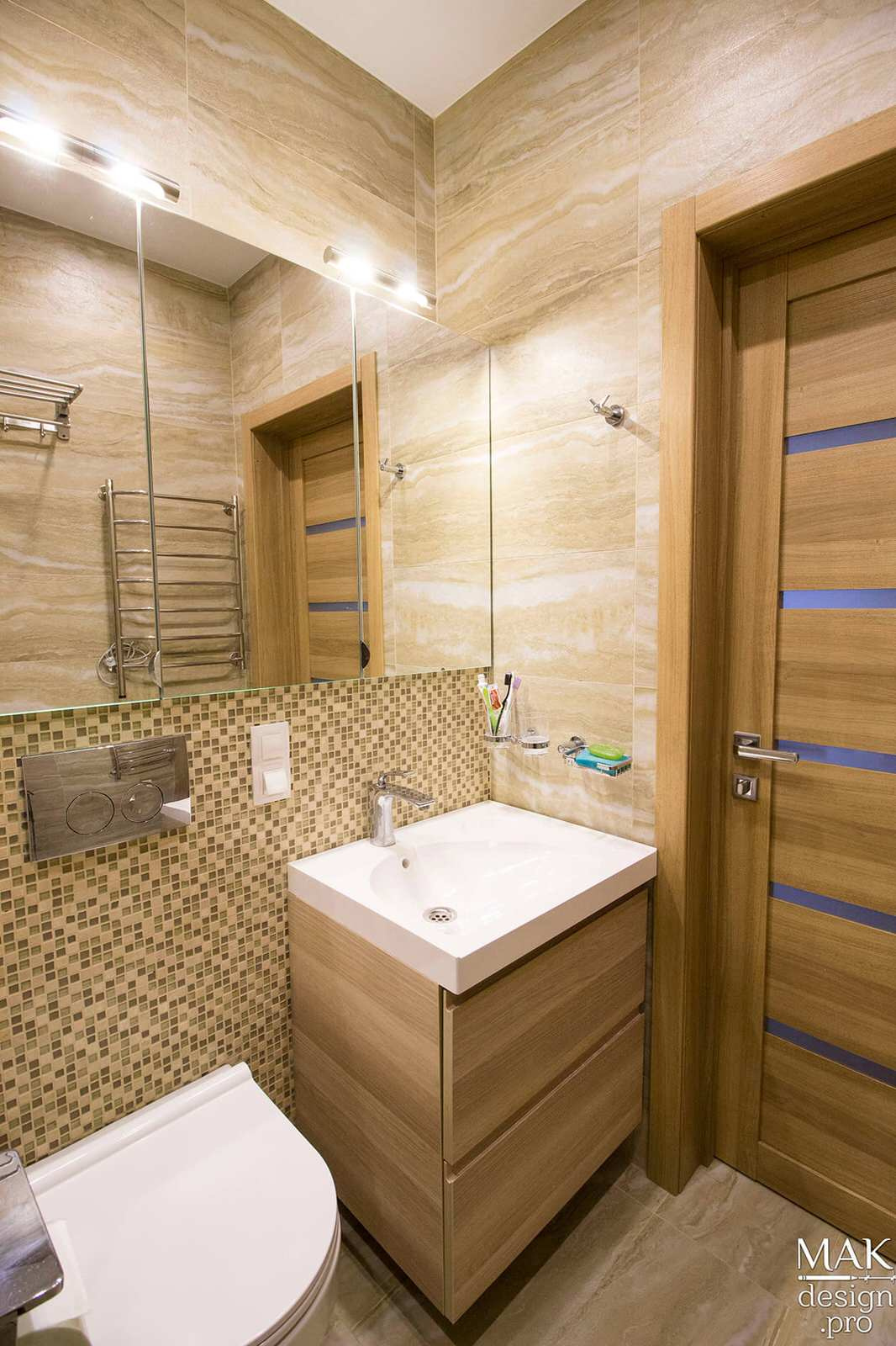 2018г. Интерьер 2к квартиры 60 м2 в ЖК Северная Корона